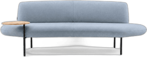 Canapé 2 places Haworth feutre gris clair Haworth Occasion - Équipement professionnel d'occasion - Smart Reuse