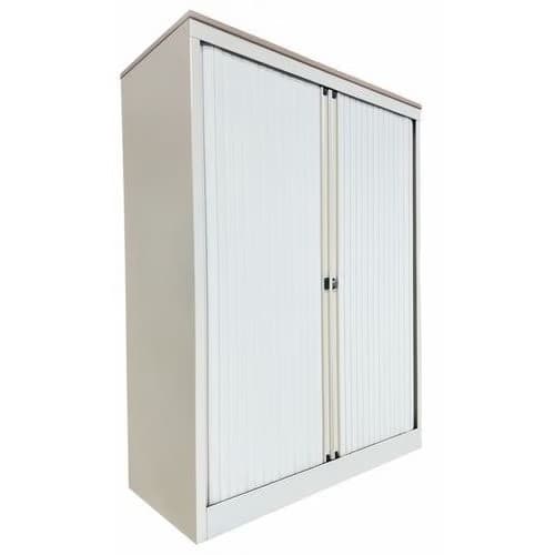 Armoire mi-haute reconditionnée – Ouverture à rideaux - Blanche Reconditionné — matériel professionnel d'occasion reconditionné Smart Reuse