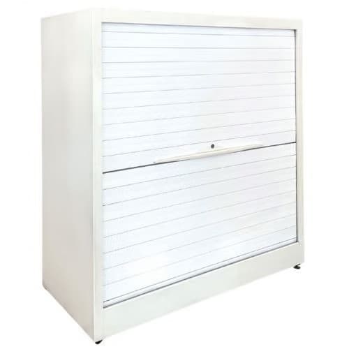 Armoire reconditionnée basse à rideaux - Blanche Reconditionné — matériel professionnel d'occasion reconditionné Smart Reuse