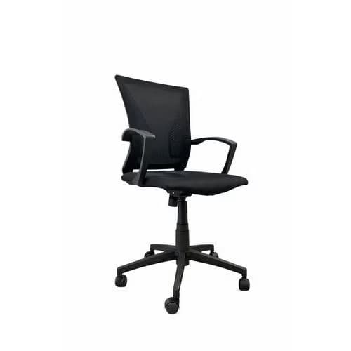 Siège de bureau reconditionné - Avec accoudoirs fixes - Ergonomique - Noir Reconditionné — matériel professionnel d'occasion reconditionné Smart Reuse