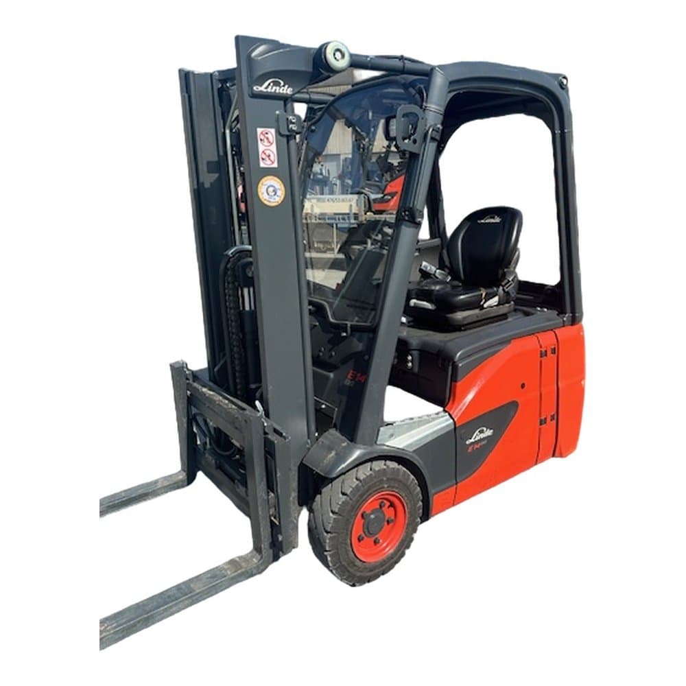 Chariot élévateur frontal électrique 3 roues Linde E14-02 2020 Occasion — matériel professionnel d'occasion reconditionné Smart Reuse