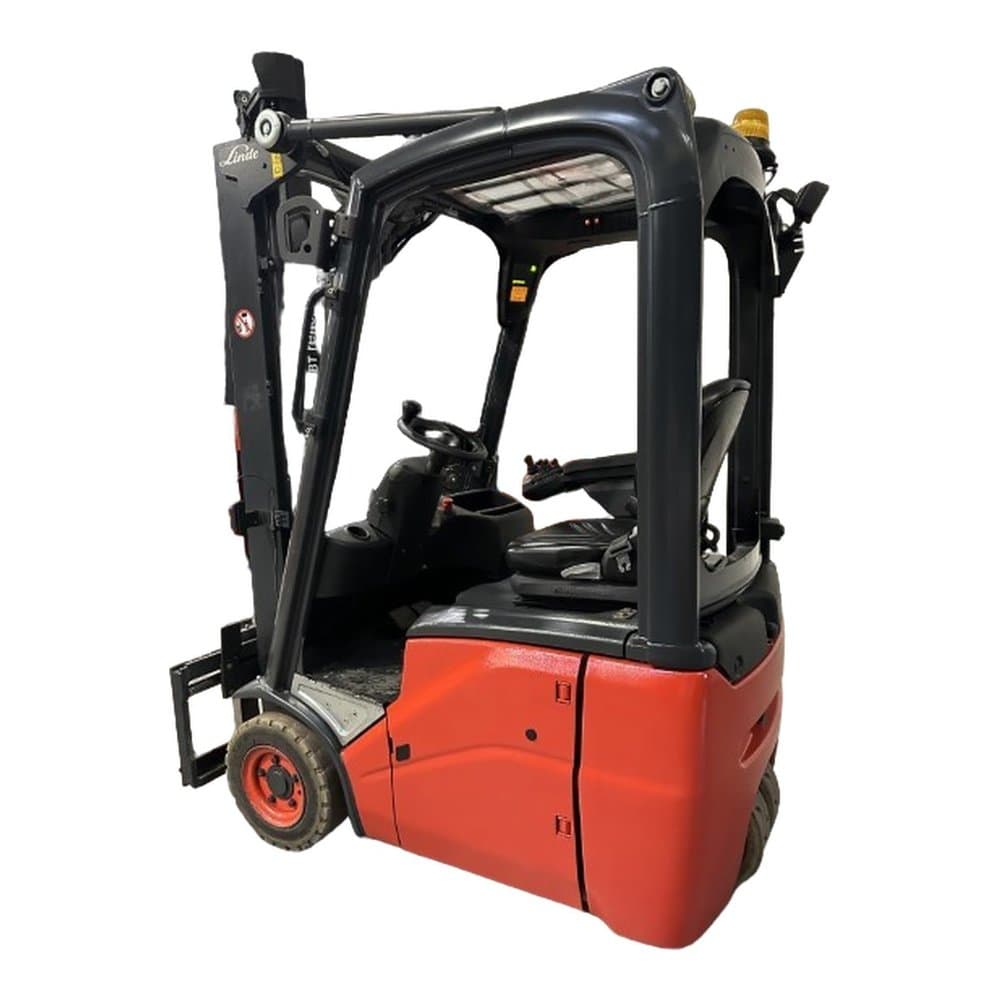 Chariot élévateur frontal électrique 3 roues Linde E12-02 2014 Occasion — matériel professionnel d'occasion reconditionné Smart Reuse