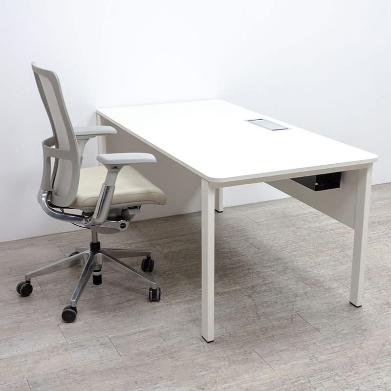 Bureau droit reconditionné Bene L160 blanc, angles à droite Bene Reconditionné — matériel professionnel d'occasion Smart Reuse
