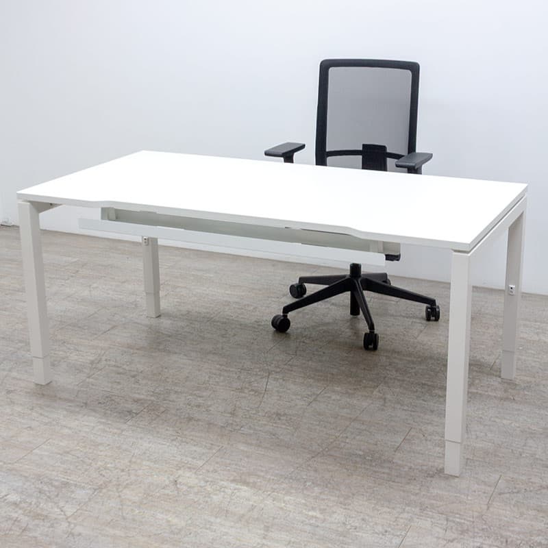Bureau droit reconditionné L160 blanc Reconditionné — matériel professionnel d'occasion Smart Reuse